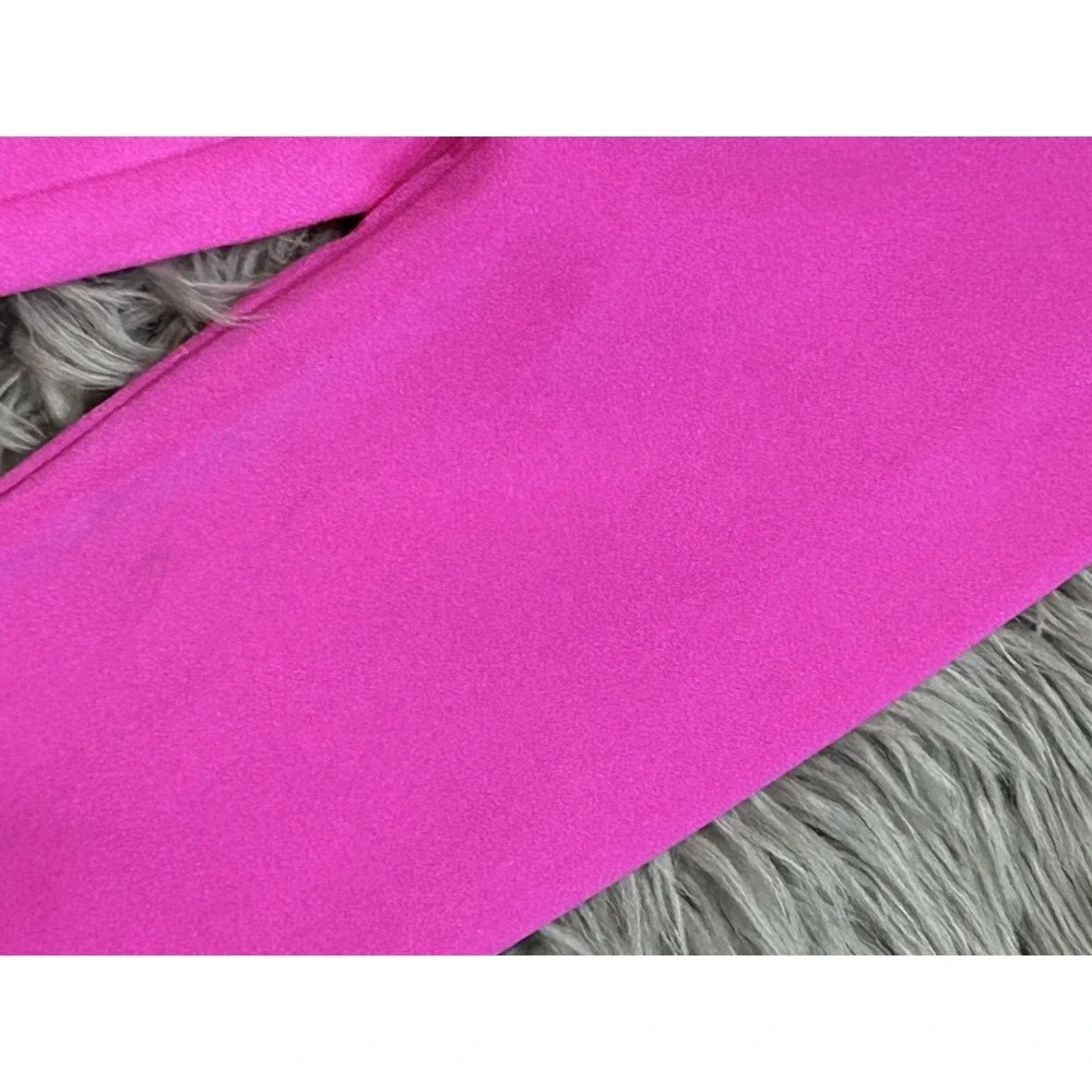 Frenchie Bright Metallic Girls Pink Leggings Size 8Y Ankle Length.